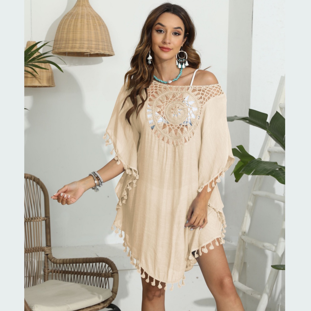 Womens Boho Beach Cover Up Casual Summer Swimsuit Kaftan